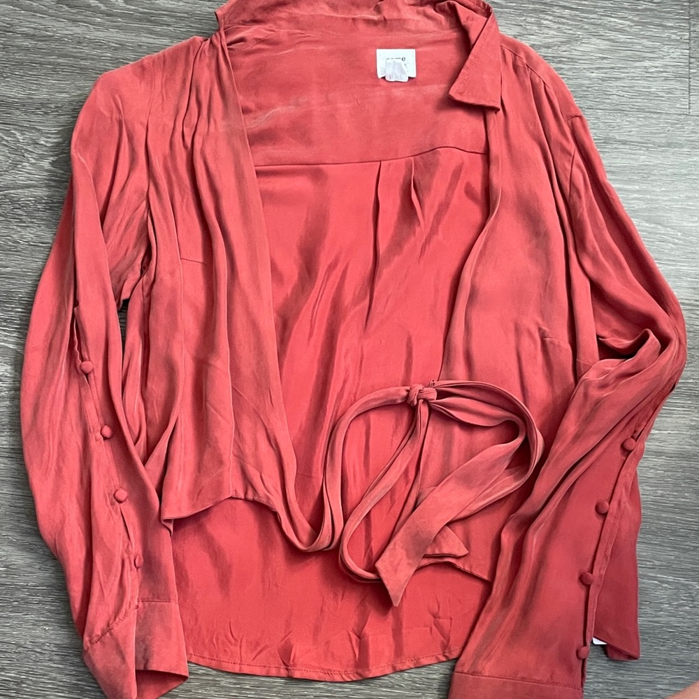 Somedays Lovin Coral Button-Down Blouse